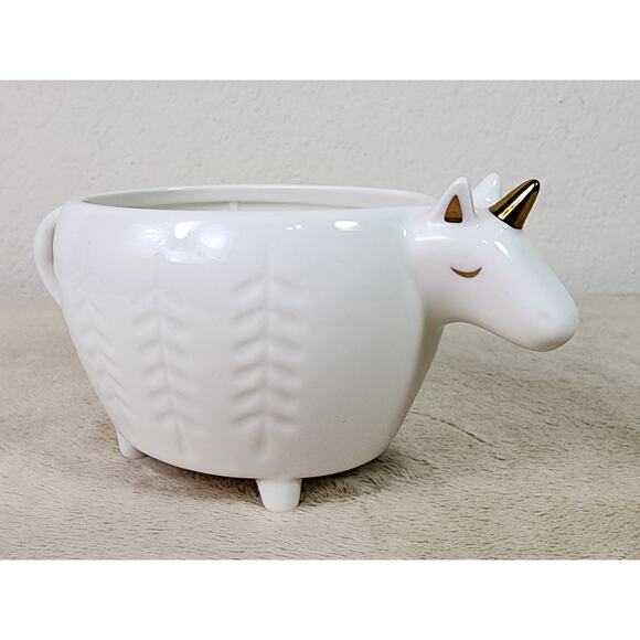 Opalhouse Unicorn Coffee Mug Teacup 12oz Stoneware Home Deco 7 1/2" White Gold - Picture 5 of 13